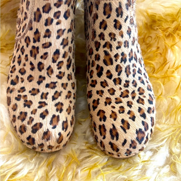 Swedish Hasbeens Boots Zip It Emy Clog Leopard Ankle Bootie - Picture 8 of 10